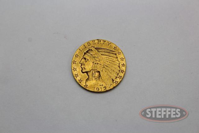 1912 Five Dollar Gold Indian VF